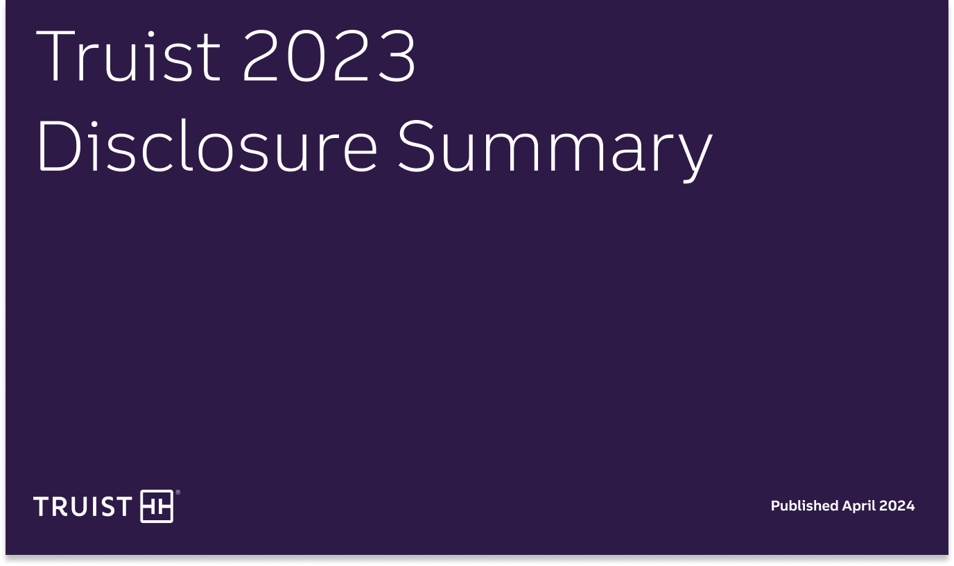 Truist 2023 Disclosure Summary
