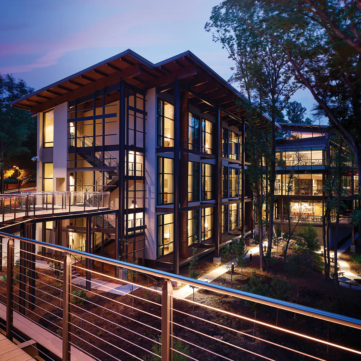 Truist Leadership Institute exterior night